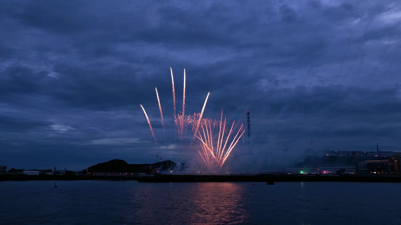 Feuerwerk über Helgoland, Juni 2026